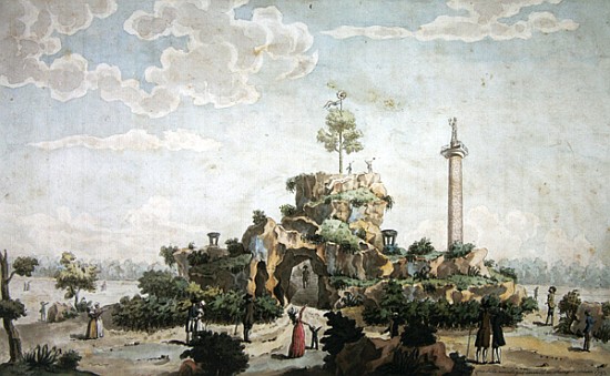 Artificial mountain constructed in 1793 on the Champs de Mars à Joseph Tassy