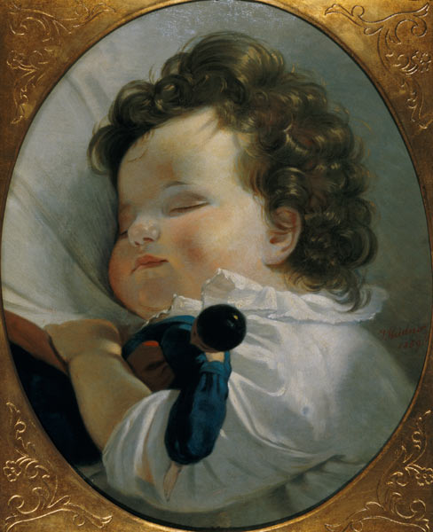 Princesse Marie de Liechtenstein , enfant (copie conformément au tableau de Amerling) à Joseph Weidner