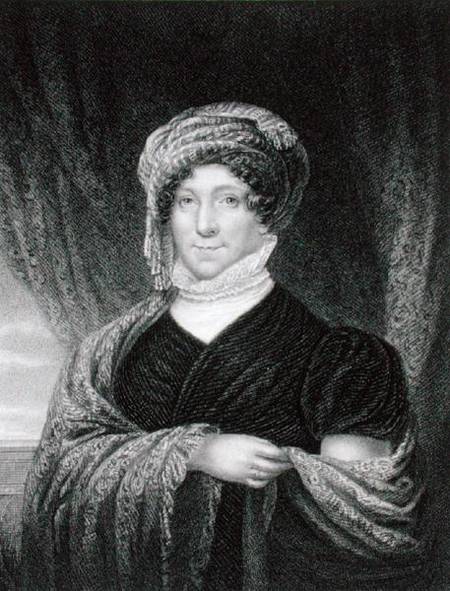 Dolly Madison (1772-1849) engraved by John Francis Eugene Prud'Homme (1800-92) after a drawing of th à Joseph Wood