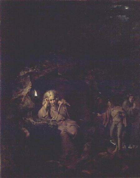 A Philosopher by Lamp Light à Joseph Wright of Derby