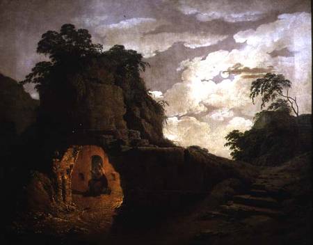 Virgil's Tomb, with the Figure of Silius Italicus à Joseph Wright of Derby