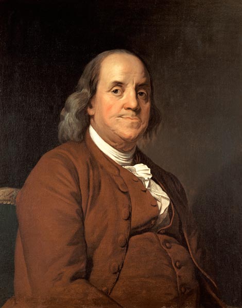 Benjamin Franklin (1706-90) à Joseph Wright of Derby