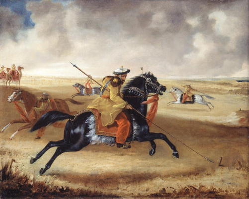 Skinner's Horse at Exercise, c.1840 (oil on canvas) à Joshua Reynolds Gwatkin