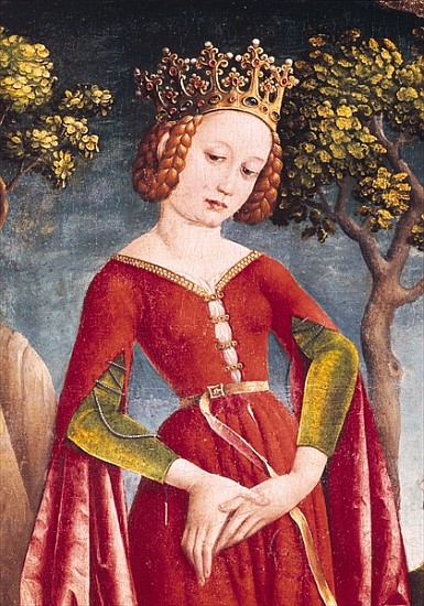 St. George and the Dragon, detail of the Princess, c.1445-50 à Jost Haller