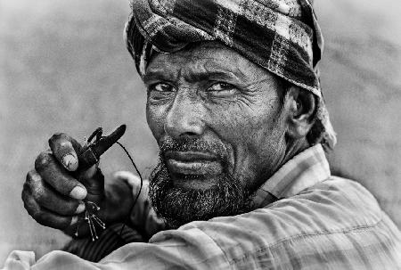 Mending fishing nets-Bangladesh