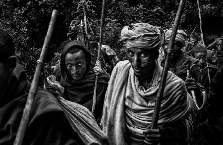 Peasants back from work-I (Ethiopia)