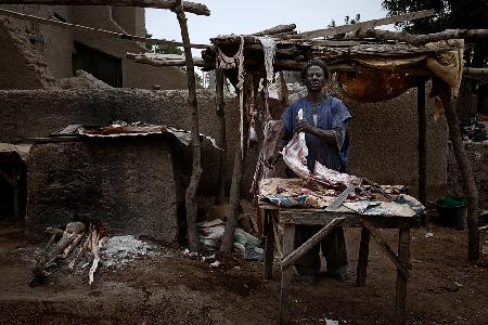 A butcher in the streets of Djenné - Mali