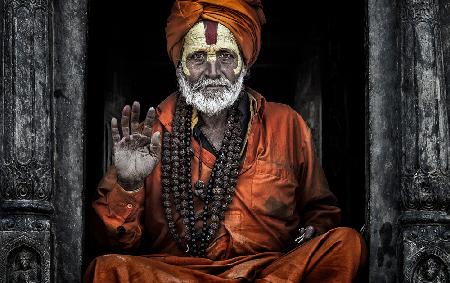 At the pashupatinath temple - Kathmandu