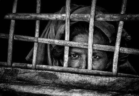 Rohingya woman at her home-I - Bangladesh