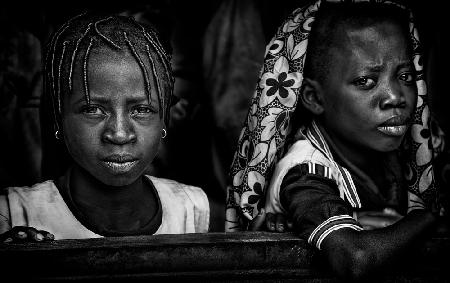 Two girls at school - Benin
