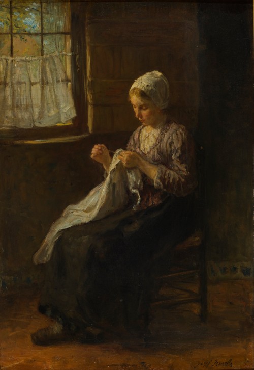 The young seamstress à Jozef Israels