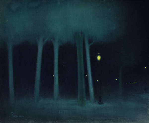 A Park at Night, c.1892-95 (pastel on canvas) à József Rippl-Rónai