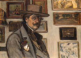 auto-portrait avec le chapeau brun, à József Rippl-Rónai