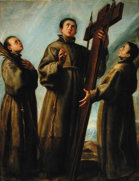Three Franciscan Martyrs in Japan à Juan Carreno de Miranda