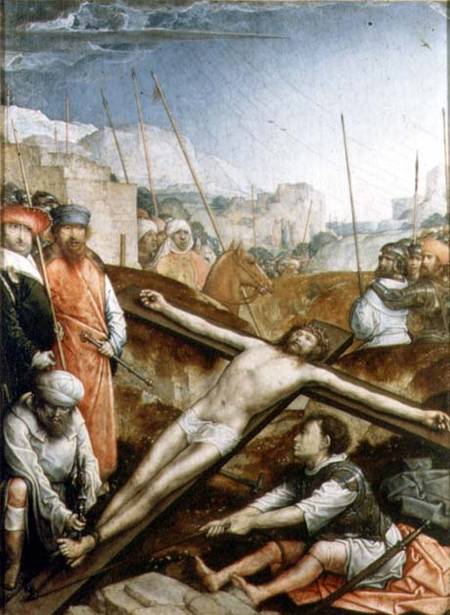 Christ Raised on the Cross à Juan  de Flandes