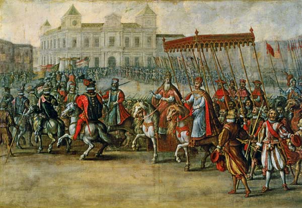 The Entrance of Charles V (1500-58) into Bologna for his Coronation à Juan de la Corte