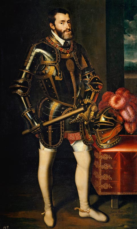 Portrait of Charles V of Spain (1500-1558) à Juan Pantoja de la Cruz