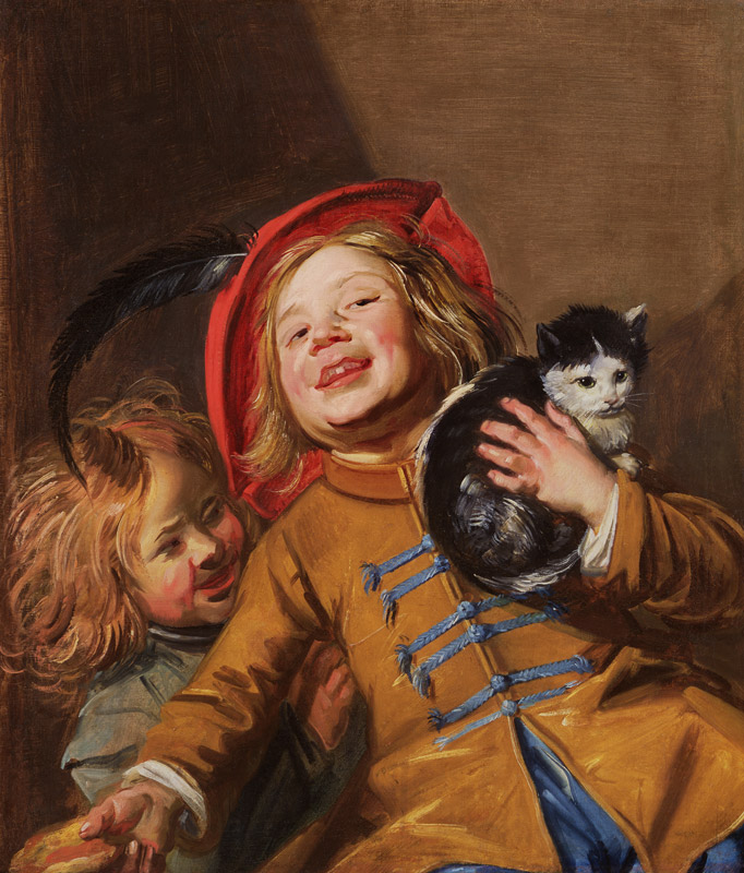 Laughing Children with a Cat à Judith Leyster