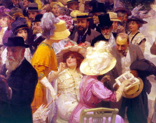 Friday at the French Artists' Salon, 1911 (oil on canvas (detail of 64809) à Jules Alexandre Grun