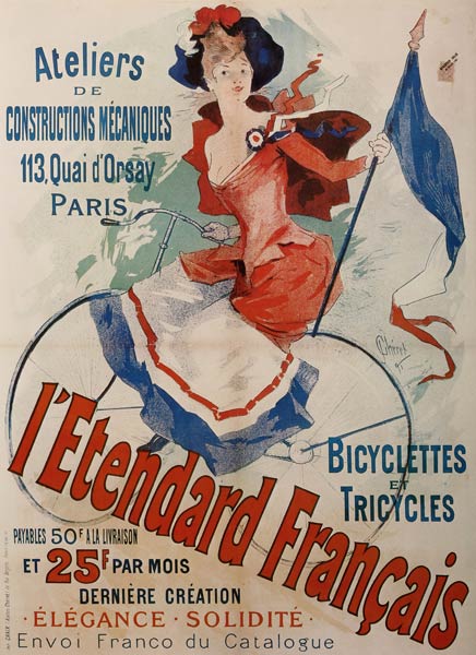 L'Etendard Français Bicycles (Poster) à Jules Chéret