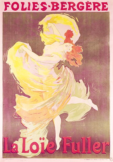 Poster advertising Loie Fuller (1862-1928) at the Folies Bergeres à Jules Chéret