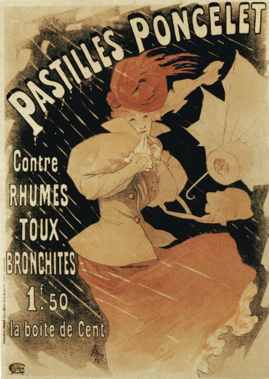 Advertising Poster for Pastilles Poncelet à Jules Chéret