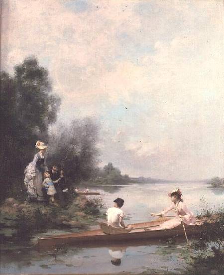 Boating on the River à Jules Frederic Ballavoine