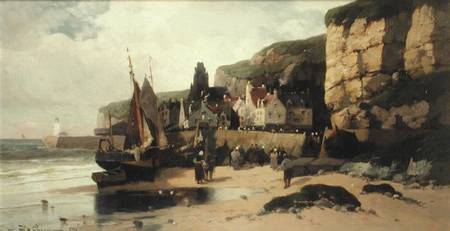 Fishing Village, Normandy à Jules G Bahieu