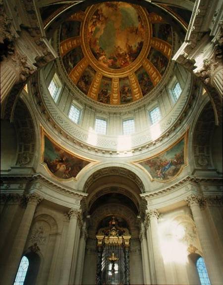 Interior view of the dome à Jules Hardouin Mansart