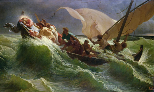 Christ Asleep in his Boat à Jules Jospeh Meynier