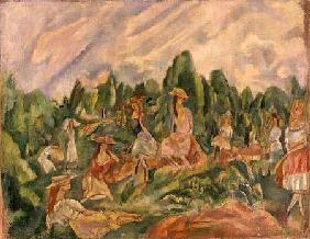 Young Women in a Landscape