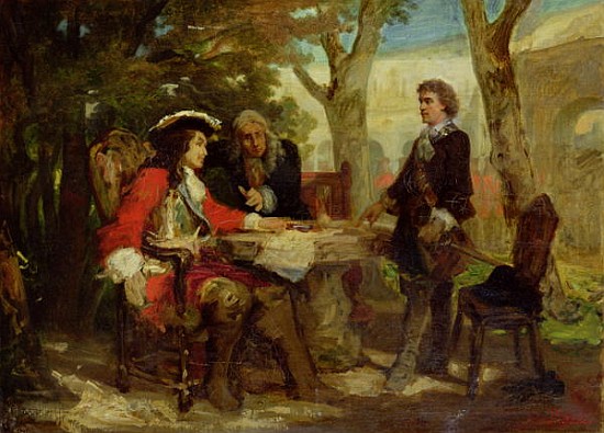 Meeting between Jean Cavalier (1681-1740) and Claude Louis Hector (1653-1734) Duke of Villars à Jules Salles-Wagner