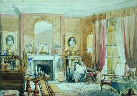 Drawing Room at Bryn Glas, Monmouthshire à Julia Mackworth