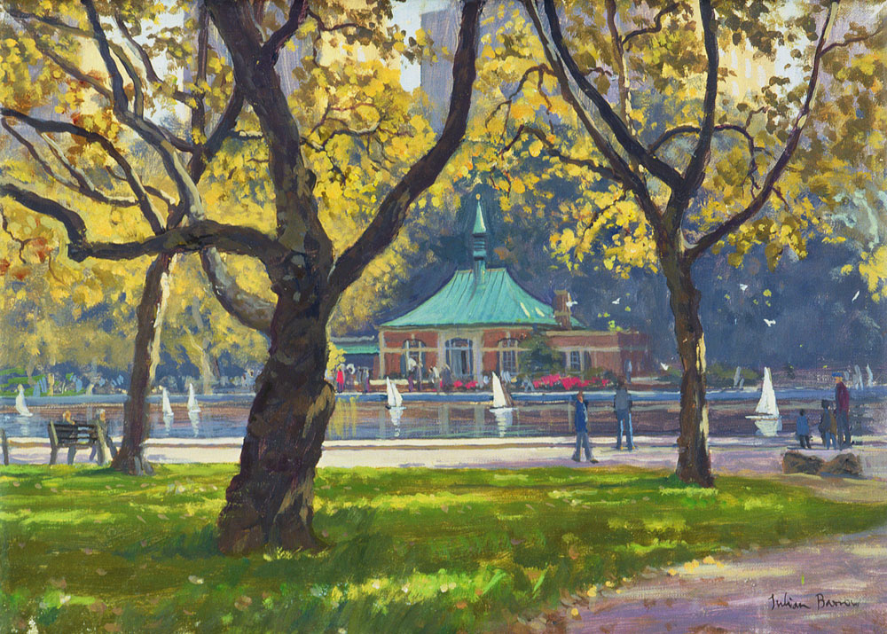 Boat Pond, Central Park (oil on canvas)  à Julian  Barrow