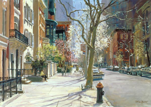East 70th Street, New York, 1996 (oil on canvas)  à Julian  Barrow