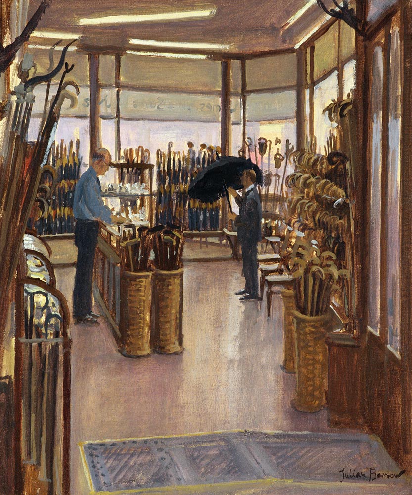 The Brolly Shop, Holborn (oil on canvas)  à Julian  Barrow
