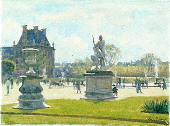 Afternoon in the Tuileries, Paris (oil on canvas)  à Julian  Barrow