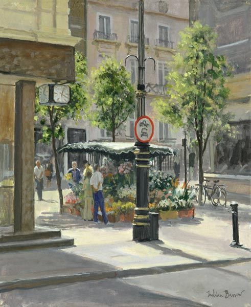 Bond Street Flowerstall (oil on canvas)  à Julian  Barrow