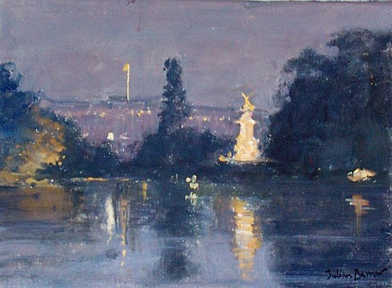 Buckingham Palace - Night (oil on canvas)  à Julian  Barrow