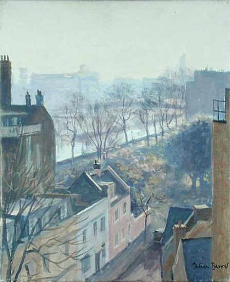 Chelsea Embankment from Tite Street (oil on canvas)  à Julian  Barrow