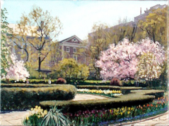 Conservatory Gardens, New York (oil on canvas)  à Julian  Barrow