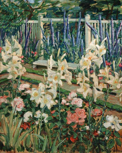 Lilien im Garten Muthesius à Julie Wolfthorn