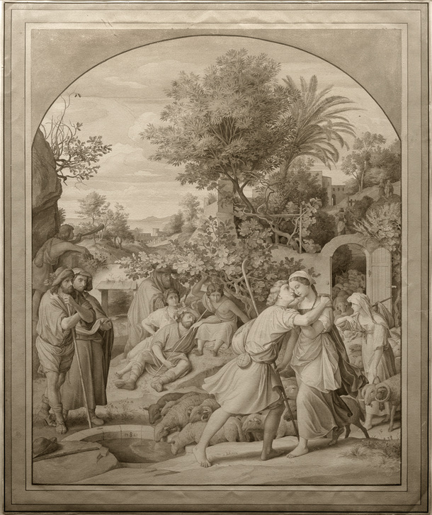 Jakob und Rahel am Brunnen à Julius Schnorr von Carolsfeld
