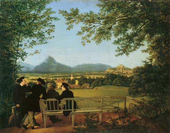 vue de Gaisberg sur Salzbourg à Julius Schoppe l'Ancien