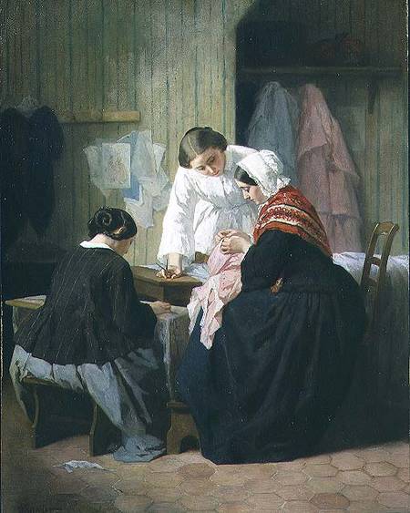 Ladies Sewing à Julius Trayer