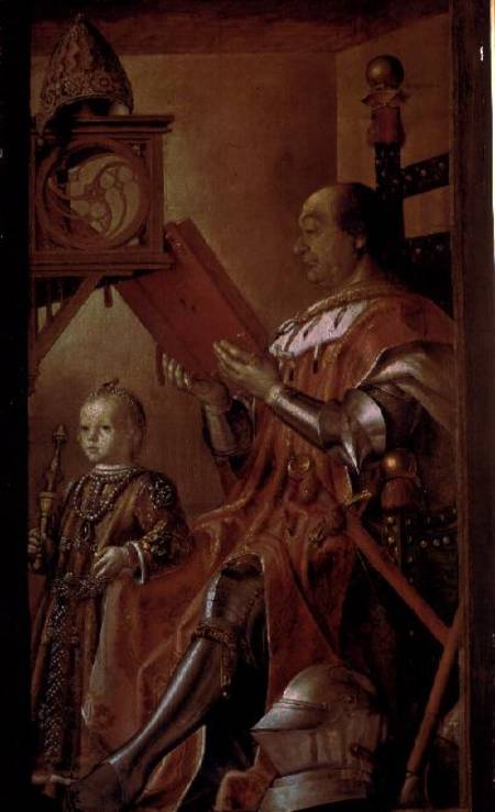 Federigo da Montefeltro and his son Guidobaldo à Juste  de Gand