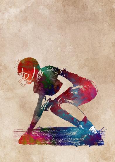 American Football Player Sport Art 7