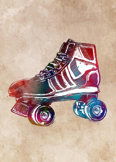 Roller skates sport art