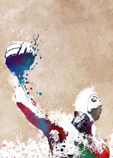 Water polo sport art