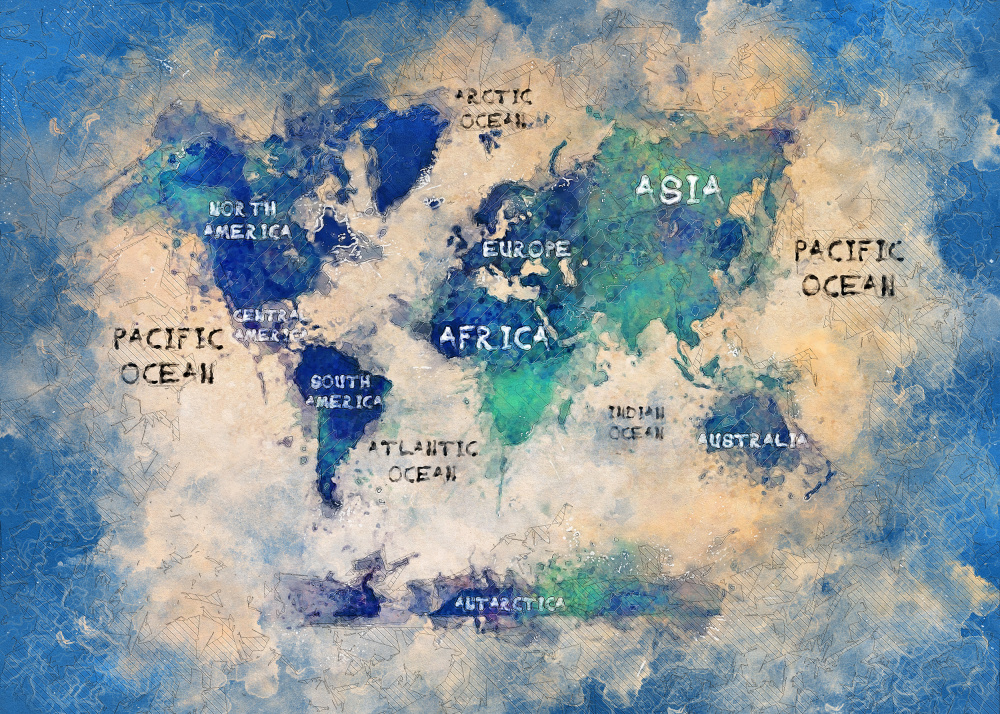 World map 38 à Justyna Jaszke